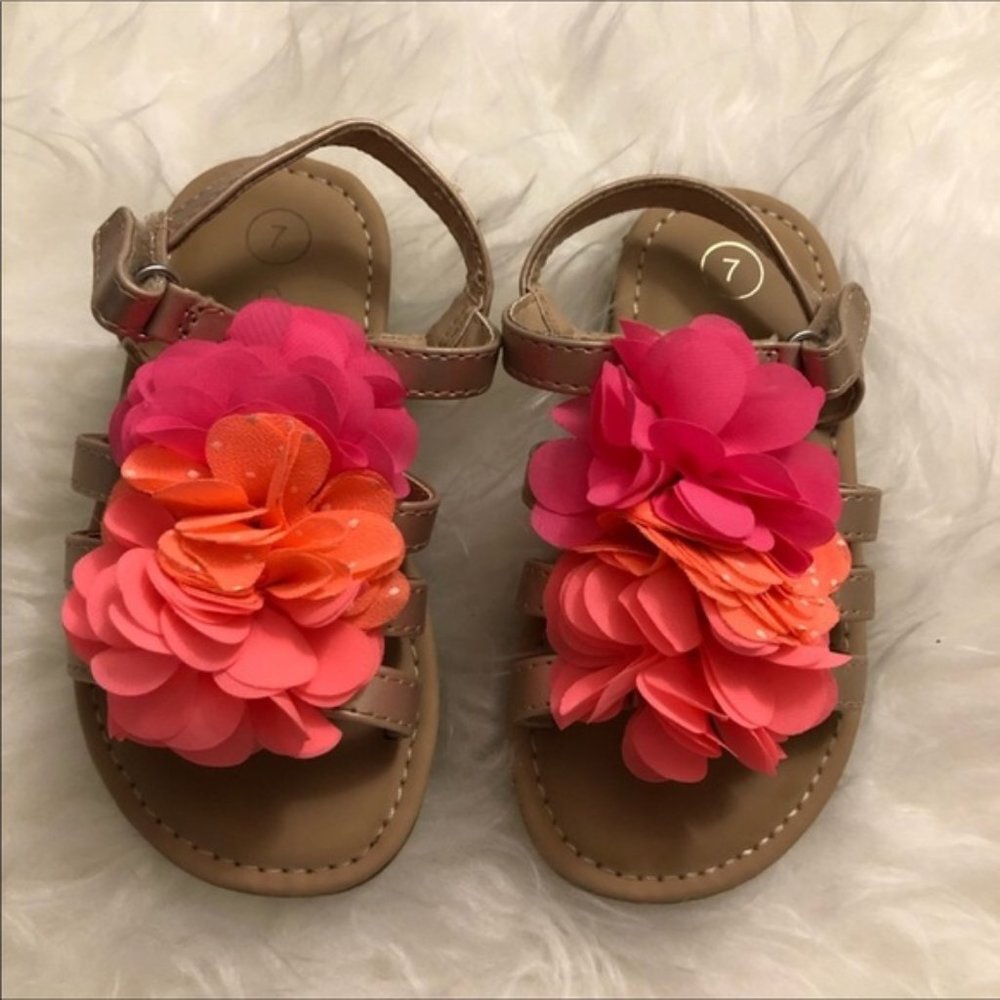 CHEROKEE Girls Toddler pink & orange Sandals
